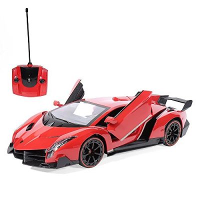 RW Radio Remote Control Lamborghini Veneno 1/14 Scale RC Car, Red